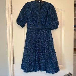 Elegant Blue Sequin Dress